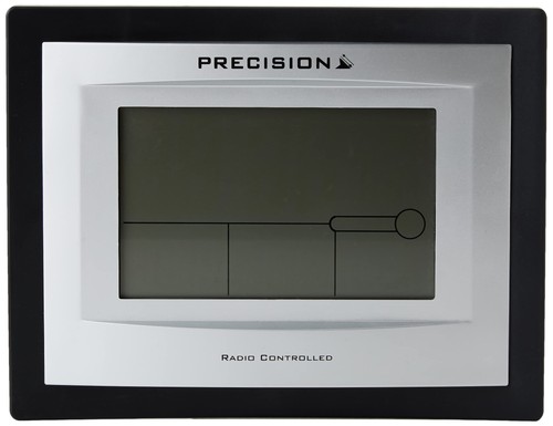 Precision silver lcd radio - silver,