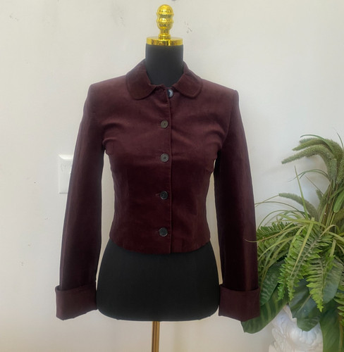 Nwt zara maroon velvet cotton - zara,