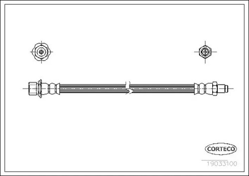 Flexible brake hose rear axle - flexible,