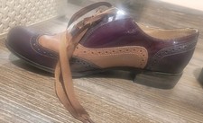 Ladies Brogue Shoes Clarkes Narrative UK 4.5 EU 37.5 Brown, Burgundy And Beige