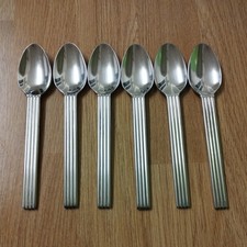6 Ikea STRATEG teaspoons tea spoons 12.5cm. Vintage Stainless Steel. 1990's rare