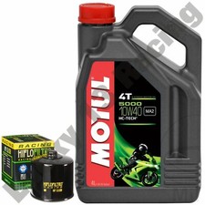 Hiflo Filtro oil filter HF153RC and Motul 5000 semi synth 10w40 4L for Ducati