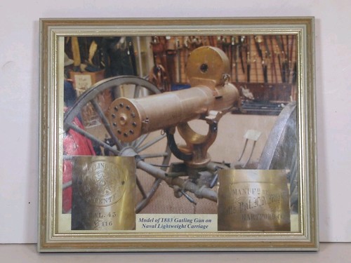 Framed gatling gun picture - gun,