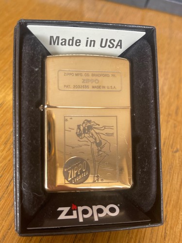 Windy girl brass zippo - zippo, lighter