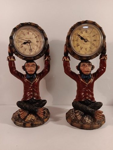 Monkey desk clock vintage - clock,
