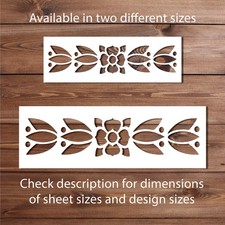 Floral Border Stencil –