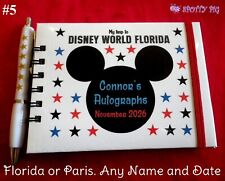 Personalised Mickey Mouse Autograph Book Splashproof Disneyland Disney World Poc