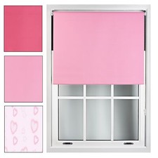 Kids Pink Blackout Roller Blinds Optional Made to Measure Up to 240cm x 165cm