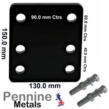 Adjustable Towbar Levelling Drop Plate Steel With 60mm M16 Bolts Trailer Tow Bar