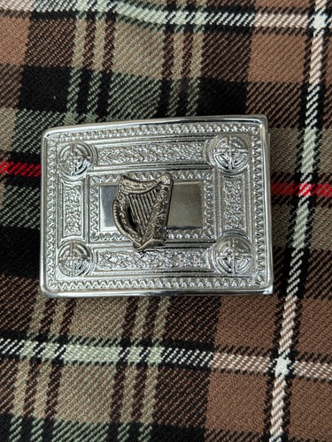 Scottish harp kilt belt - kilt, buckle