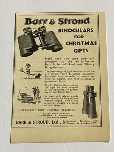 1935 barr stroud - barr, binoculars