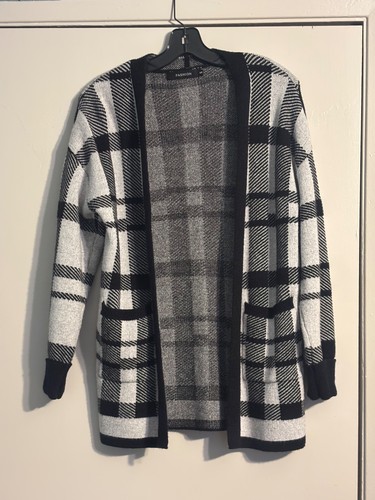 Black and white plaid - white,