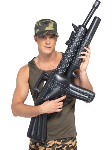 Inflatable machine gun army - machine,