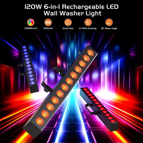 Uking led rgbwa battery - 12, rgbwa+uv