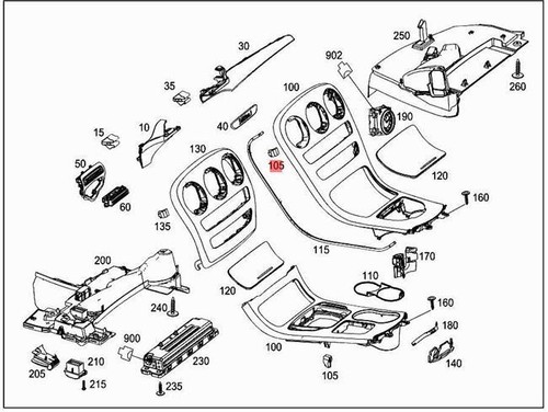 Genuine clip mercedes smart - x5,
