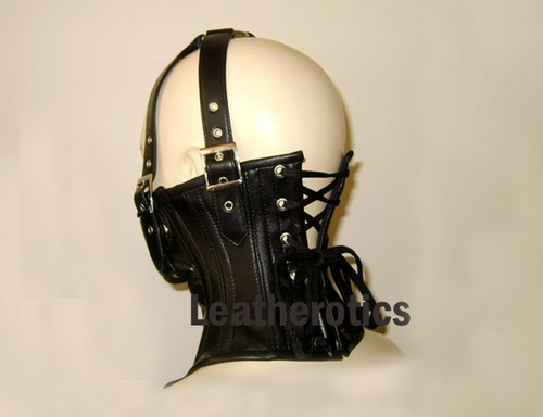 Leather neck corset hals - leather,