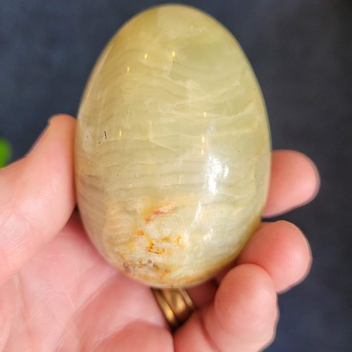 Green onyx egg approx - onyx, #34