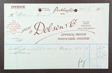 1928 Dobson & Co Specialists in Chemists' Printing Pocklington Yorks Invoice