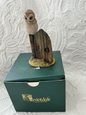Teviotdale  Boxed Owl Figurine , Owl In tree Stump .
