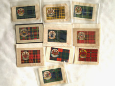PHILLIPS BDV SILKS 1922 "CLAN TARTANS"  Size 71 X 48mm; ANON, NO, PART SET X 10.