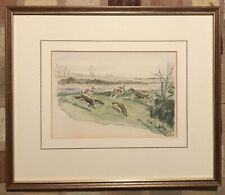 Lionel Edwards Hand Coloured & Signed Hounds Framed Hunting Print 1931 - 1950