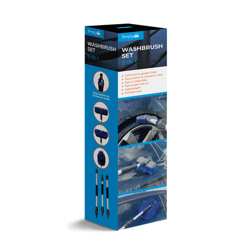 Washbrush telescopic - 3-in-1,
