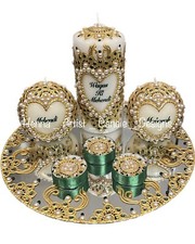 personalised henna Mehndi candle set