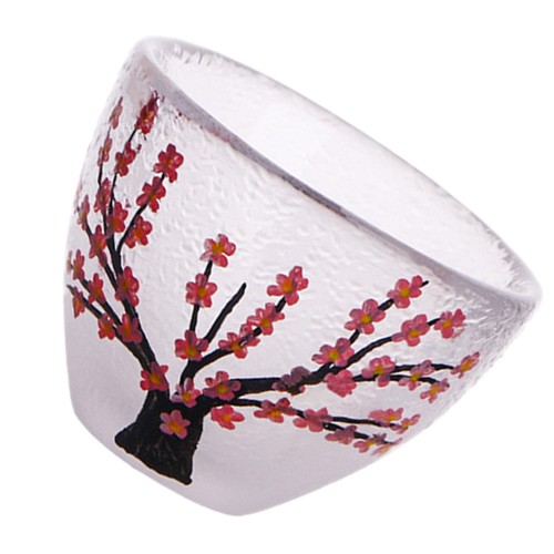 Hand painted glass vintage - hand,