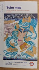 2003 Apr 'Thames Lady' Zandra Rhodes London Underground Tube Map Mint Condition
