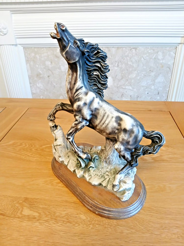 Vintage rearing stallion horse - stallion,