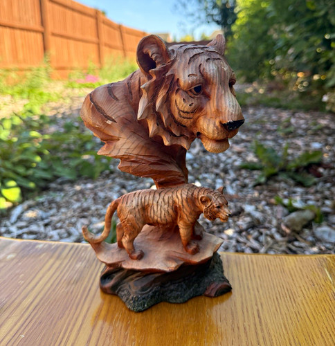 Tiger head cub resin - tiger,