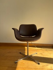 Erik Jørgensen EJ 205 Flamingo Chair Brown Leather Danish Modernist Scandi Chair