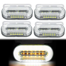 4x White LED Outline Light 12V Yellow Indicator Truck Lorry Bus Trailer External