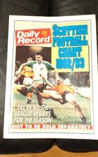 91/92 Scottish Football Wall chart Fixtures Daily Record Rangers Celtic Hearts