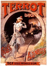  A3/A4 Size - TERROT  DIJON  CYCLES MOTOCYCLES  VINTAGE ART POSTER  # 4