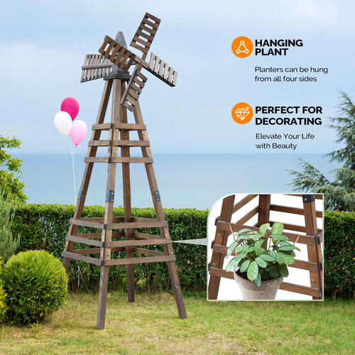 Wood windmill backyard - 6, ft