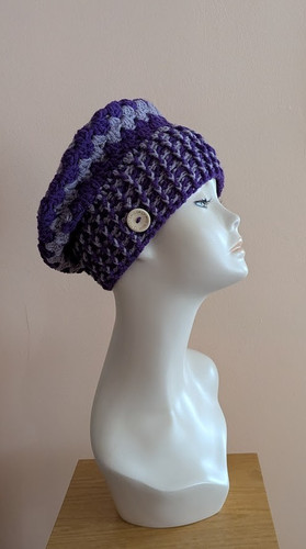 Hand crocheted beret fashion - crocheted, beret,