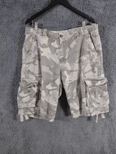 Mantaray Shorts Mens W38 Grey Camo Cargo Pcokets Combat Cotton Field Utility Y2K