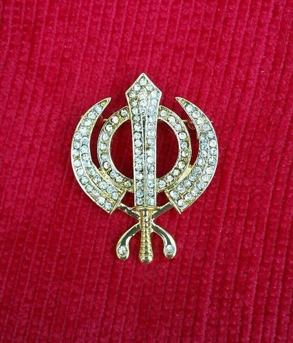 Sikh khanda brooch stunning - sikh,