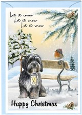 Tibetan Terrier Dog Christmas Card  A6 (4" x 6") - Blank inside - by Starprint