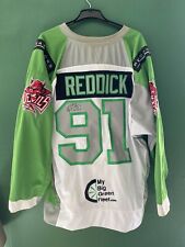 Player Game Worn Bryce Reddick Signed Cardiff Devils Hockey Jersey  Warm Up 