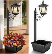 Solar Lamp Post with Flower