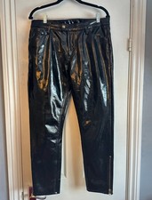 Asos Vinyl PVC Jeans Trousers Shiny Fetish Goth 34 Waist Unisex?