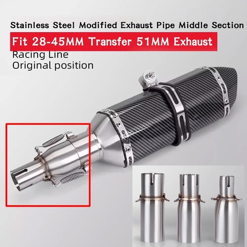 51mm motorcycle exhaust mid - 51mm,