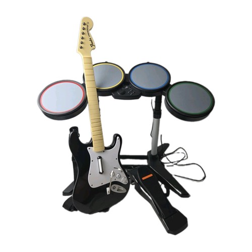 Rock band drum kit - drum, guitar