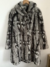 Marble Grey Coat Faux Fur