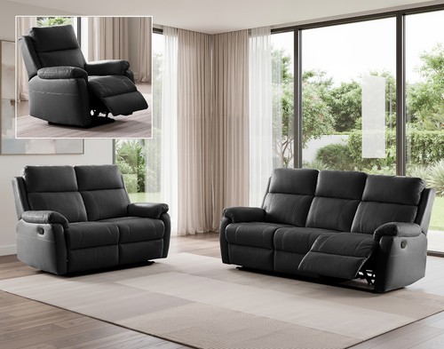 Black italian leather - black, 3