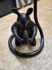 Vintage Cast Iron/Brass Mouse Candle Holder