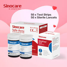 Sinocare 25/50/100 Diabetes Test Strips for Safe Accu Blood Glucose Monitor
