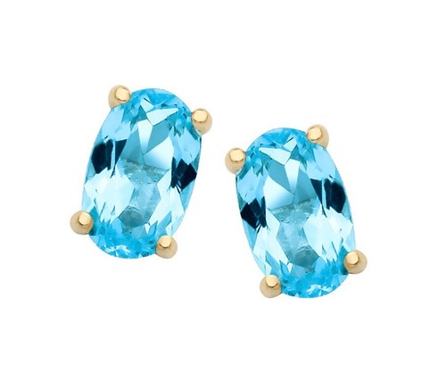 9ct yellow gold natural blue - 9ct,
